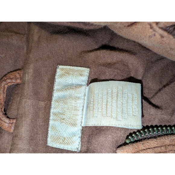 Lucky Brand Lucky Legend Womens Brown Suede Leather Jacket Size Medium Laced - Picture 4 of 16